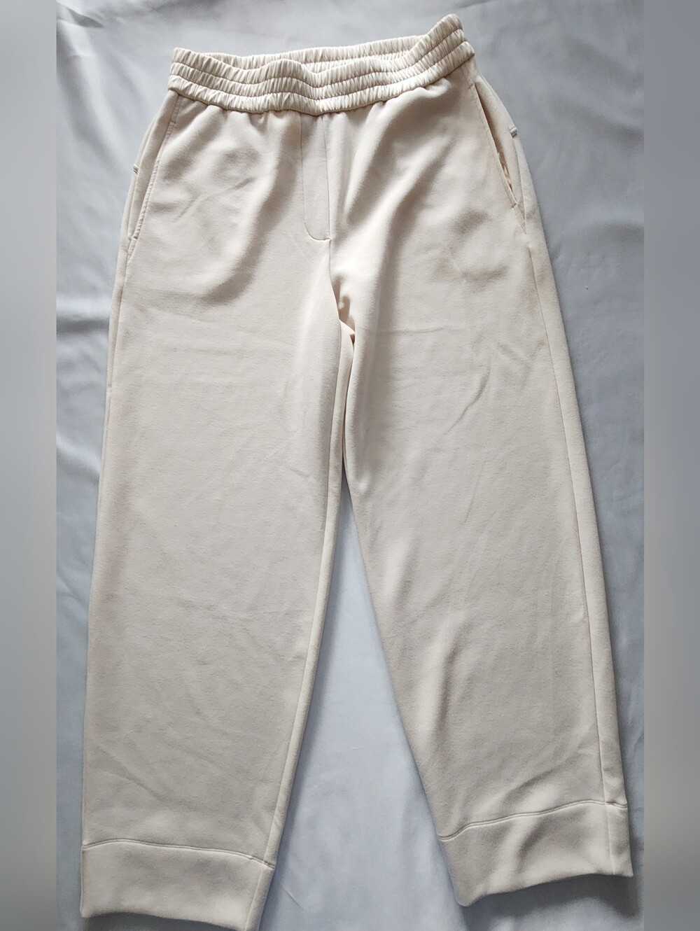 Marc Cain Cream Off-White Wide Leg Knit Jogger Pants - Size N4 / L